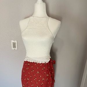 Médium white tube top with straps